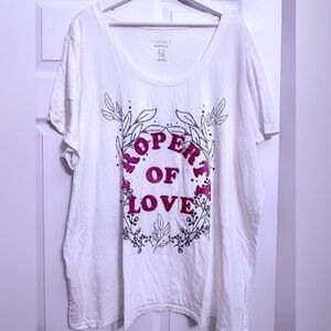 in every story…White 'Property of Love' Graphic Tee
